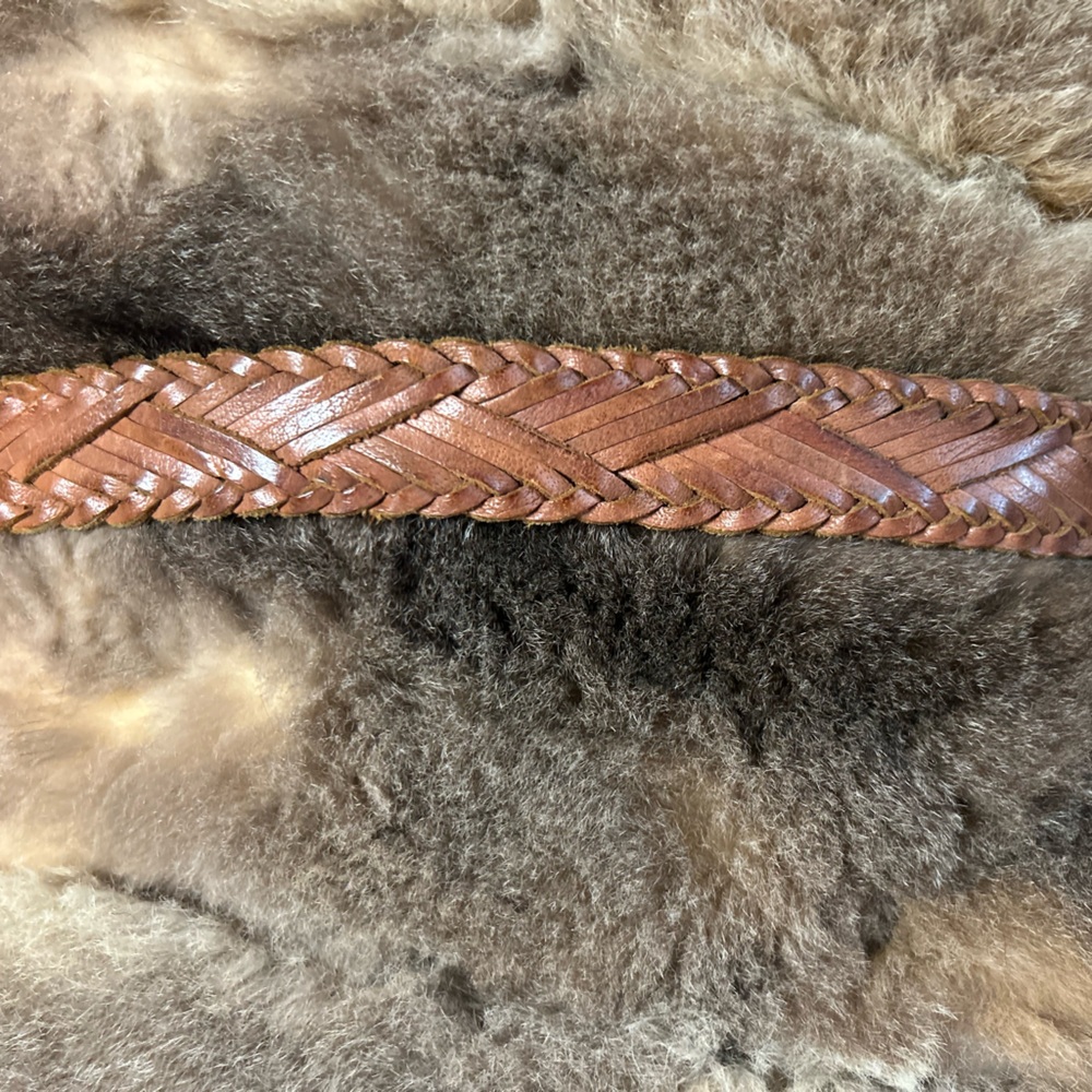 Braided leather belt - Picture 5 of 12